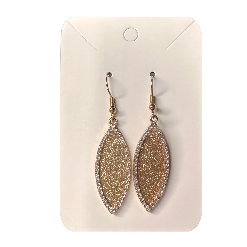 5/$25 😻 Gold Tone Sparkle Drop Earrings